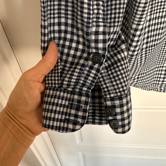 Toad and Co‎ Blue Gingham ORGANIC Cotton shirt Women’s Size M - Picture 7 of 9